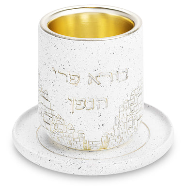 Polymer Kiddush Cup 8 cm with Saucer