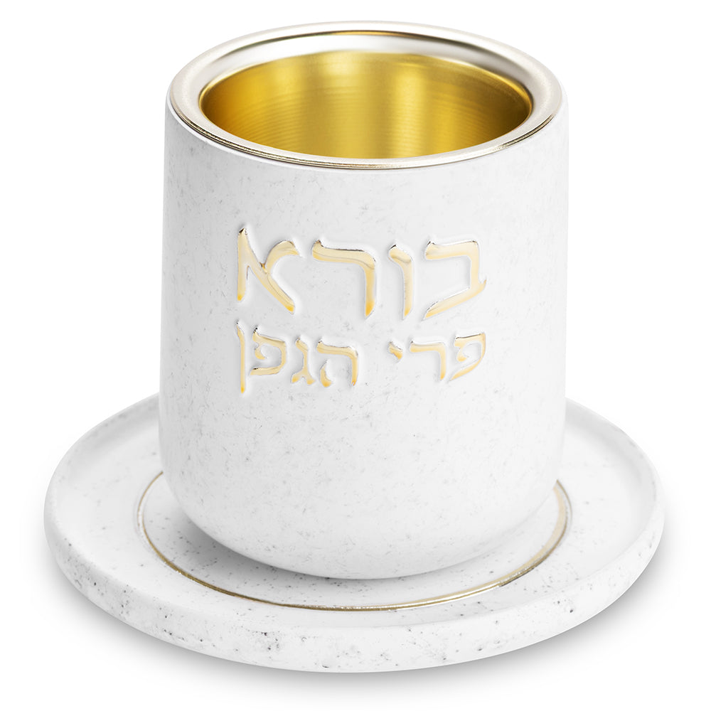 Polymer Kiddush Cup 8 cm with Saucer