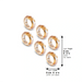 Set of 6 Napking Rings- Gold