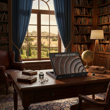 Elegant Shtender with Leatherette Plaque 38x31