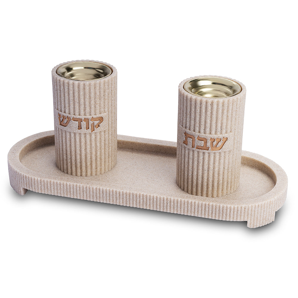 Polymer set candle holders Tray and pair of candel holders