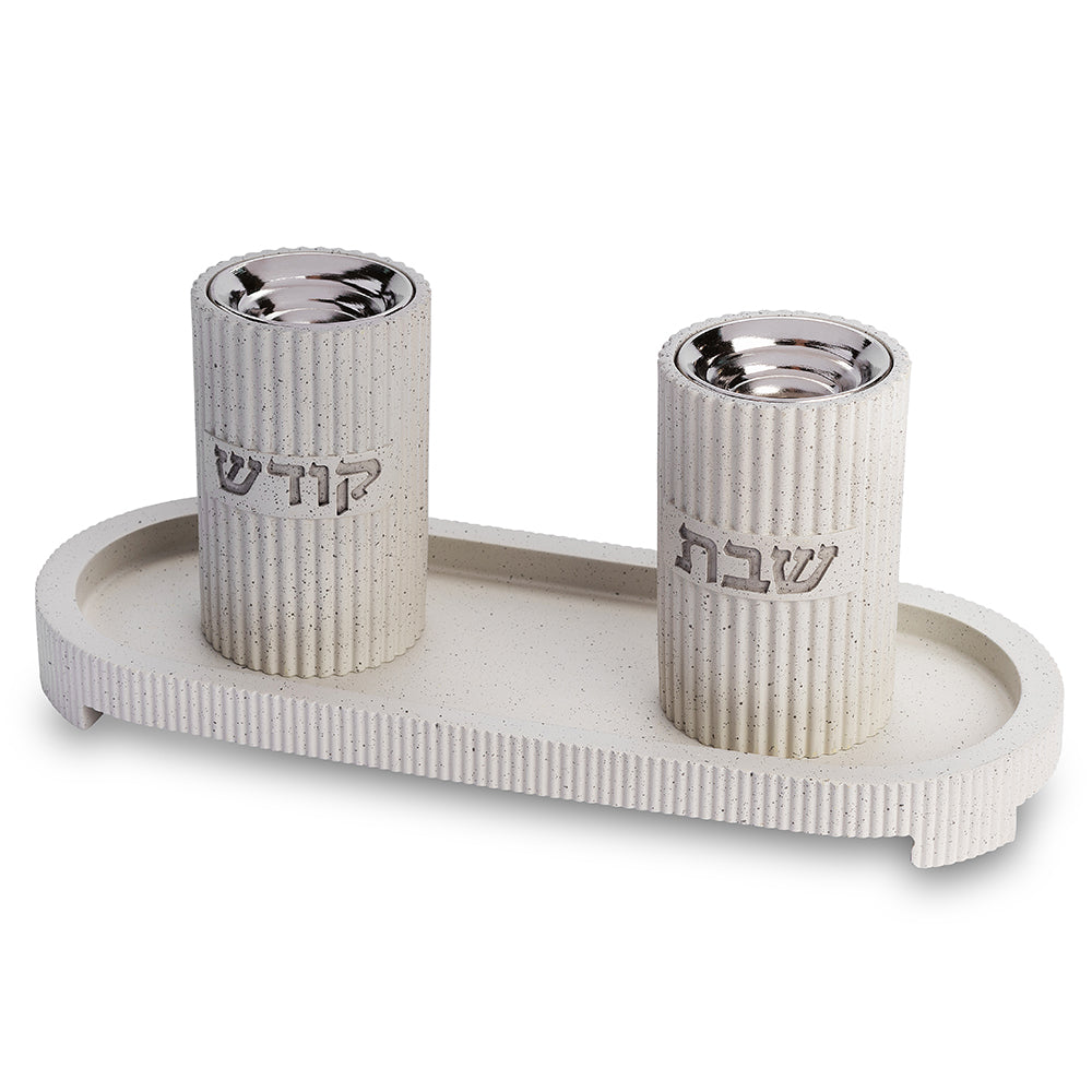 Polymer set candle holders Tray and pair of candel holders