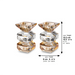Pair of Crystal Elegant Candlesticks 12 cm - Gold, Black
