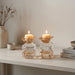 Pair of Crystal Elegant Candlesticks 12 cm - Gold