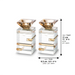 Pair of Crystal Candlesticks 11 cm - Gold