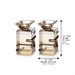 Pair of Crystal Candlesticks 11 cm - Gold, Black