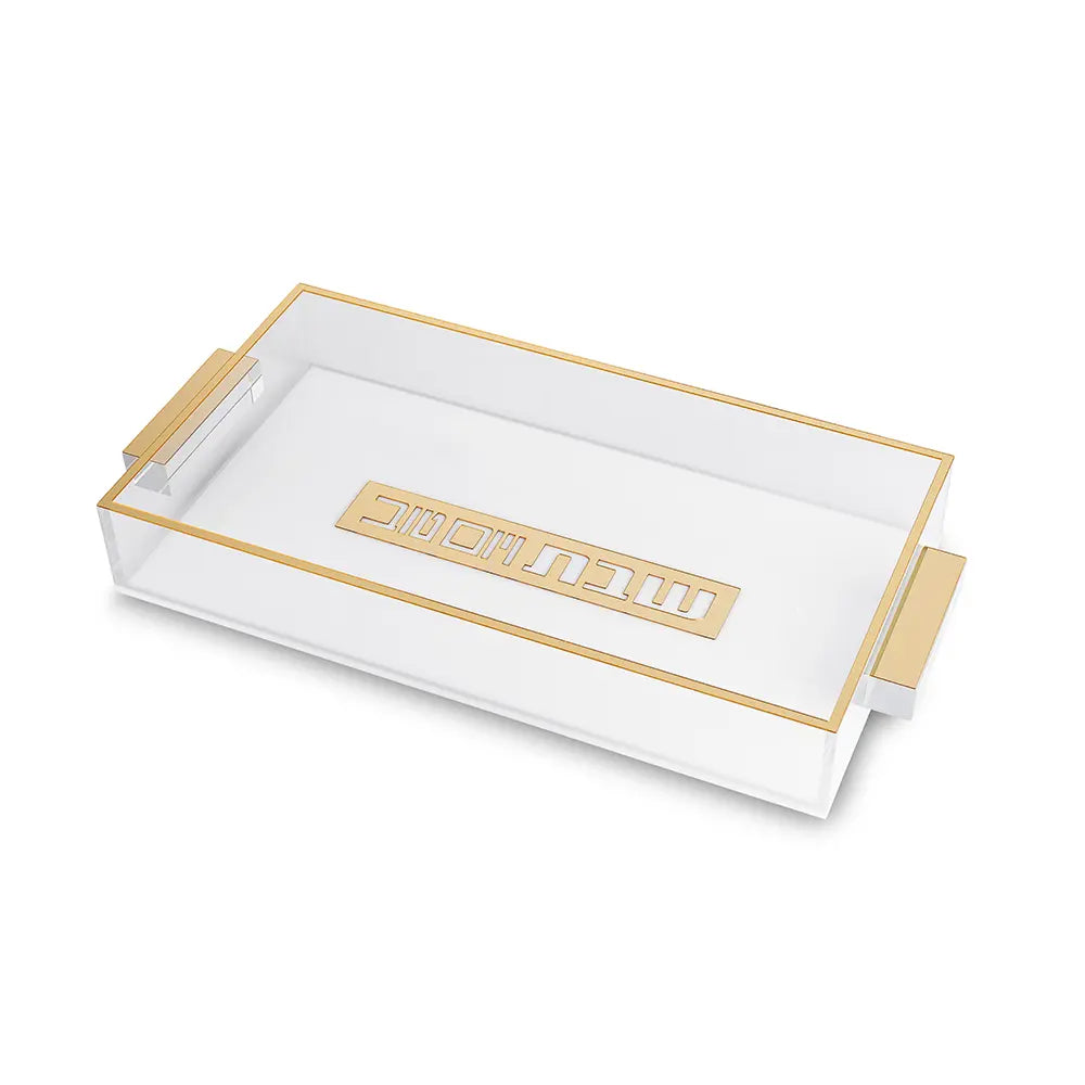 Elegant Acrylic Tray 32x17 cm - Gold