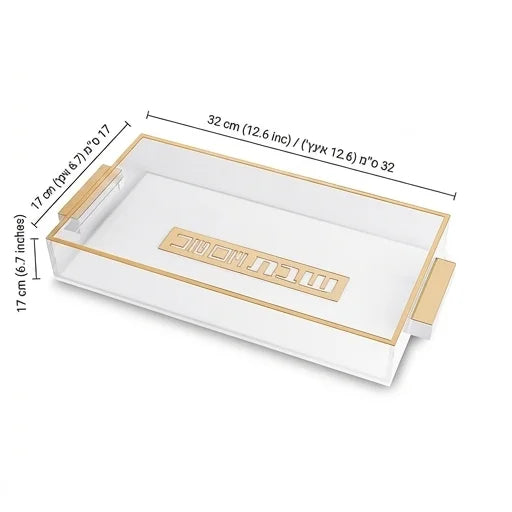 Elegant Acrilic Tray 32x17 cm- Gold