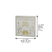 White & Gold Plastic Full Stand -Outlet Cover (24) 10 cm "Shabbat Kodesh"