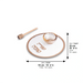 Glass Honey Dish 19 cm - Gold