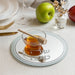 Glass Honey Dish 19 cm - Silver