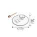 Glass Honey Dish 19 cm - Silver