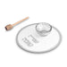 Glass Honey Dish 19 cm - Silver