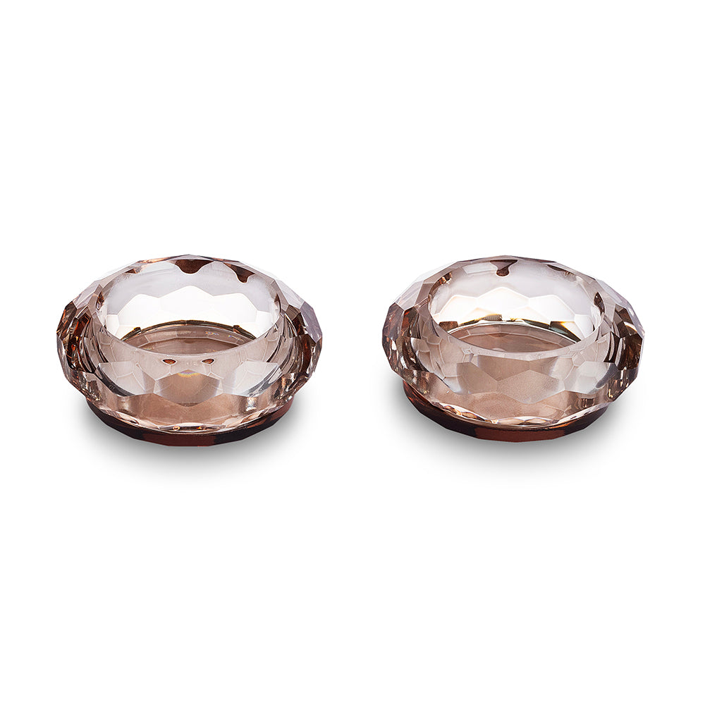 Crystal Candlesticks 6*6 cm- Rose Gold