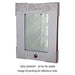 Glass Miror Glitter Candle Lighting Blessing 22x17 cm- "Lines" - Rose Gold