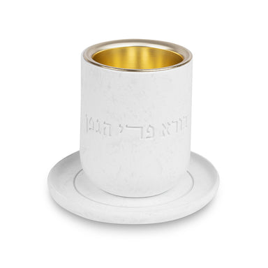 Polymer Kiddush Cup 8 cm with Saucer