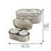 Nickel Travel Size Candlesticks in a Box with Cover 4x9 cm - "Jerusalem"
