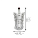 Satin Cover for Wine Bottle "Ornate" Design - Silver Embroidered Design 26 cm