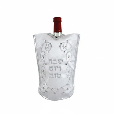 Satin Cover for Wine Bottle "Leaves" Dessign 26 cm