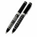 Elegant Black Pen Inscribed with Silver "7 Blessings" with "Jerusalem" Design 13.5 cm- -Hebrew