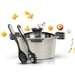 24 cm, 4.7 liter pasta pot case with ladle and serving spoon BLACK MARBLE - limited to 1 product per customer