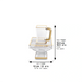 Acrylic Maim Achronim 15 cm- Gold and White