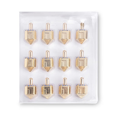Metal Dreidel Gold Color 4 cm with Stones N.G.H.Poh (12)
