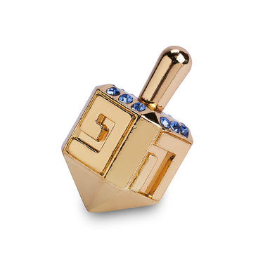 Metal Dreidel Gold Color 4 cm with Stones N.G.H.Poh (12)