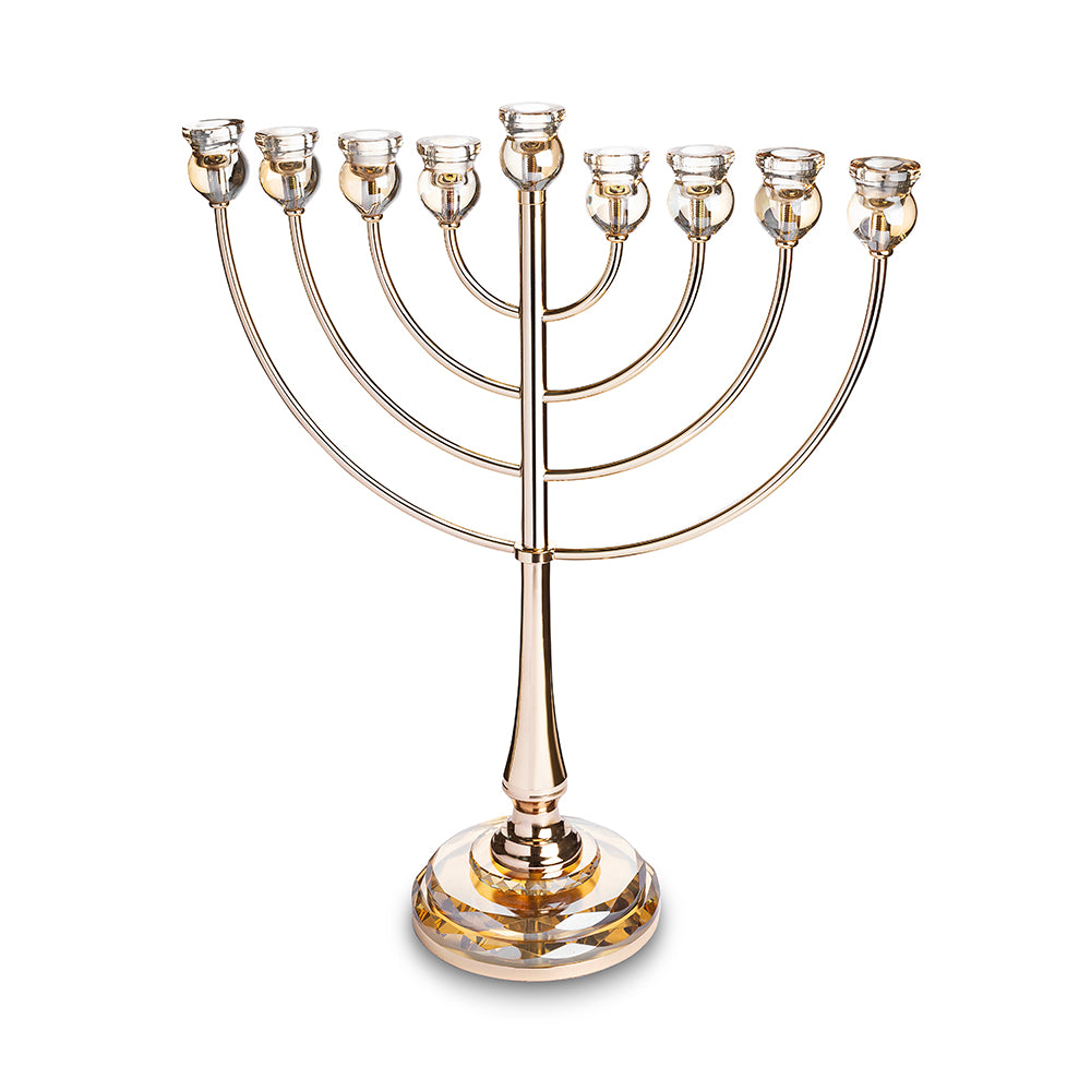 Metal Menorah with Crystal base 64cm