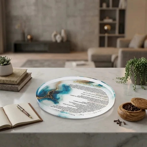 Acrilic Round Havdala Tray 25cm