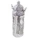 Elegant Silvered Polymer Sephardic Torah Book for Children, Laid with Choshen Stones 20x10 cm