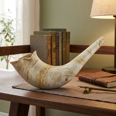 Elegant Plastic Shofar 22cm- Natural Color Size: Large