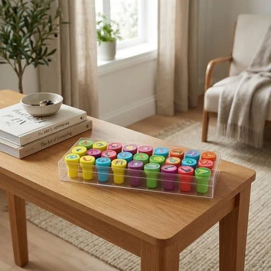 Plastic 27 pcs. Aleph- Bet Stamps 3 cm