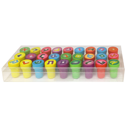 Plastic 27 pcs. Aleph- Bet Stamps 3 cm