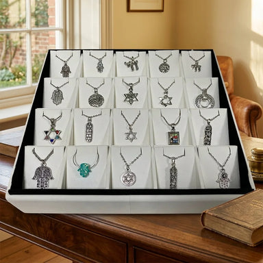 Rhodium Pendants on Display, Assorted Designs (20)
