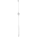 Stainless Steel Bracelet 22 cm- Magen David 2.5 cm - Silvered