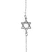 Stainless Steel Bracelet 22 cm- Magen David 2.5 cm - Silvered