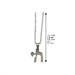 Stainless Steel Necklace 50 cm- "Chai" 1.5 cm - Silvered