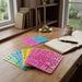 Plastic Stencil 28*20cm- Aleph Bet,, Assorted Colors (12)