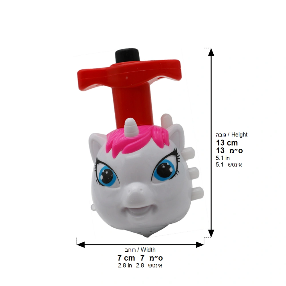 Plastic Hebrew Singing Dreidel in Blister Pack