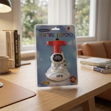 Plastic Hebrew Singing Dreidel in Blister Pack