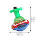 Plastic Hebrew Singing Dreidel in Blister Pack